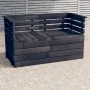 Sofá de palés de jardín 2 plazas madera maciza pino gris oscuro by , Garden sets - Ref: Foro24-3063735, Price: 155,97 €, Disc...