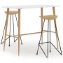 Juego de mesa alta y taburetes de bar de 3 piezas blanco by , Furniture sets for kitchens and dining rooms - Ref: Foro24-3057...