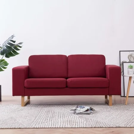 Sofá de 2 plazas de tela color vino tinto by , Sofas - Ref: Foro24-281393, Price: 387,54 €, Discount: %