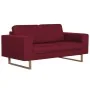 Sofá de 2 plazas de tela color vino tinto by , Sofas - Ref: Foro24-281393, Price: 387,54 €, Discount: %