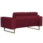 Sofá de 2 plazas de tela color vino tinto by , Sofas - Ref: Foro24-281393, Price: 387,54 €, Discount: %
