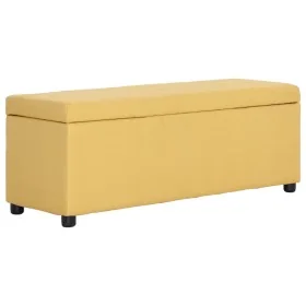 Banco con espacio de almacenaje 116 cm poliéster amarillo by , Benches for halls and storage - Ref: Foro24-281324, Price: 168...