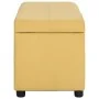 Banco con espacio de almacenaje 116 cm poliéster amarillo by , Benches for halls and storage - Ref: Foro24-281324, Price: 168...