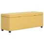 Banco con espacio de almacenaje 116 cm poliéster amarillo by , Benches for halls and storage - Ref: Foro24-281324, Price: 168...
