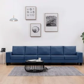 Sofá de 5 plazas de tela azul by , Sofas - Ref: Foro24-287144, Price: 548,61 €, Discount: %