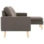 Sofá de 3 plazas con reposapiés de tela gris taupe by , Sofas - Ref: Foro24-288731, Price: 444,25 €, Discount: %