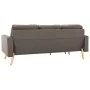 Sofá de 3 plazas con reposapiés de tela gris taupe by , Sofas - Ref: Foro24-288731, Price: 444,25 €, Discount: %