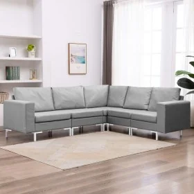 Juego de sofás de 5 piezas tela gris claro by , Sofas - Ref: Foro24-287190, Price: 611,29 €, Discount: %