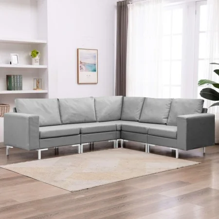 Juego de sofás de 5 piezas tela gris claro by , Sofas - Ref: Foro24-287190, Price: 611,29 €, Discount: %
