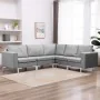 Juego de sofás de 5 piezas tela gris claro by , Sofas - Ref: Foro24-287190, Price: 611,29 €, Discount: %