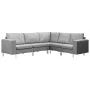Juego de sofás de 5 piezas tela gris claro by , Sofas - Ref: Foro24-287190, Price: 611,29 €, Discount: %