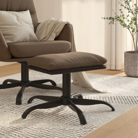 Reposapiés de tela y cuero sintético marrón 60x60x36 cm by , Ottomans - Ref: Foro24-341599, Price: 35,66 €, Discount: %