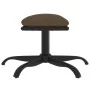 Reposapiés de tela y cuero sintético marrón 60x60x36 cm by , Ottomans - Ref: Foro24-341599, Price: 35,66 €, Discount: %