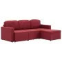 Sofá cama modular de 3 plazas tela color vino tinto by , Sofas - Ref: Foro24-288790, Price: 453,74 €, Discount: %