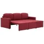 Sofá cama modular de 3 plazas tela color vino tinto by , Sofas - Ref: Foro24-288790, Price: 453,74 €, Discount: %