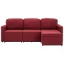Sofá cama modular de 3 plazas tela color vino tinto by , Sofas - Ref: Foro24-288790, Price: 453,74 €, Discount: %