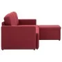 Sofá cama modular de 3 plazas tela color vino tinto by , Sofas - Ref: Foro24-288790, Price: 453,74 €, Discount: %