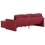 Sofá cama modular de 3 plazas tela color vino tinto by , Sofas - Ref: Foro24-288790, Price: 453,74 €, Discount: %
