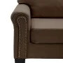 Sofá de 4 plazas de tela marrón by , Sofas - Ref: Foro24-287173, Price: 493,62 €, Discount: %