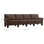 Sofá de 4 plazas de tela marrón by , Sofas - Ref: Foro24-287173, Price: 493,62 €, Discount: %