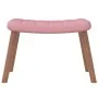 Silla mecedora con reposapiés terciopelo rosa de , Mecedoras - Ref: Foro24-327758, Precio: 159,72 €, Descuento: %
