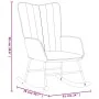 Silla mecedora con reposapiés terciopelo rosa de , Mecedoras - Ref: Foro24-327758, Precio: 159,72 €, Descuento: %