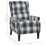 Sillón de masaje reclinable de tela azul de , Sillones de masaje eléctricos - Ref: Foro24-329316, Precio: 187,32 €, Descuento: %
