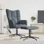 Sillón de relax con taburete terciopelo gris oscuro by , Armchairs - Ref: Foro24-328107, Price: 145,07 €, Discount: %