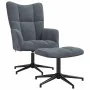 Sillón de relax con taburete terciopelo gris oscuro by , Armchairs - Ref: Foro24-328107, Price: 145,07 €, Discount: %