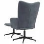Sillón de relax con taburete terciopelo gris oscuro by , Armchairs - Ref: Foro24-328107, Price: 145,07 €, Discount: %