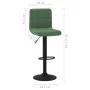 Taburete de cocina de terciopelo verde oscuro de , Taburetes de cocina - Ref: Foro24-334297, Precio: 76,92 €, Descuento: %