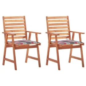Sillas comedor de jardín 2 uds madera maciza acacia y cojines von , Gartenstühle - Ref: Foro24-3064333, Preis: 157,07 €, Raba...