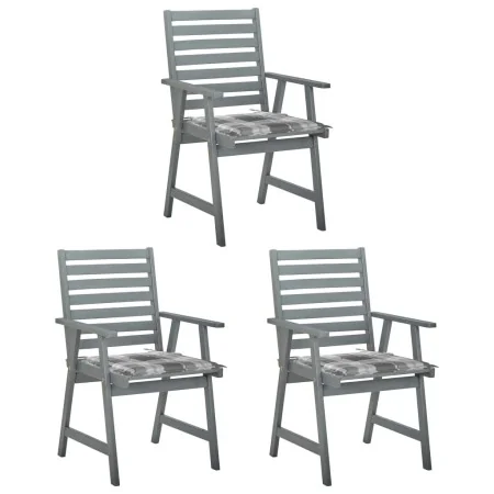 Sillas comedor de jardín 3 uds madera maciza acacia y cojines von , Gartenstühle - Ref: Foro24-3064442, Preis: 292,41 €, Raba...