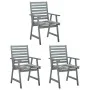 Sillas comedor de jardín 3 uds madera maciza acacia y cojines von , Gartenstühle - Ref: Foro24-3064442, Preis: 292,41 €, Raba...