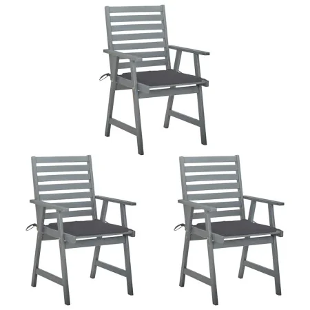 Sillas comedor de jardín 3 uds madera maciza acacia y cojines von , Gartenstühle - Ref: Foro24-3064428, Preis: 295,34 €, Raba...