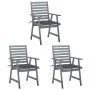 Sillas comedor de jardín 3 uds madera maciza acacia y cojines von , Gartenstühle - Ref: Foro24-3064428, Preis: 295,34 €, Raba...