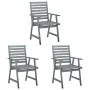 Sillas comedor de jardín 3 uds madera maciza acacia y cojines von , Gartenstühle - Ref: Foro24-3064428, Preis: 295,34 €, Raba...