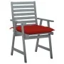 Sillas comedor de jardín 3 uds madera maciza acacia y cojines de , Sillas de jardín - Ref: Foro24-3064449, Precio: 288,73 €, ...