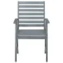 Sillas comedor de jardín 3 uds madera maciza acacia y cojines de , Sillas de jardín - Ref: Foro24-3064435, Precio: 290,00 €, ...