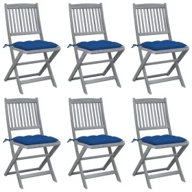 Sillas de jardín plegables 6 uds cojines madera maciza acacia von , Gartenstühle - Ref: Foro24-3065459, Preis: 323,92 €, Raba...