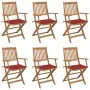 Sillas de jardín plegables 6 uds y cojines madera maciza acacia von , Gartenstühle - Ref: Foro24-3065467, Preis: 359,94 €, Ra...