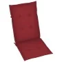 Sillas de jardín 6 uds madera maciza de teca cojines rojo tinto de , Sillas de jardín - Ref: Foro24-3065569, Precio: 733,04 €...