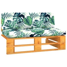 Sofá central palets jardín madera pino impregnada marrón miel by , Modular outdoor sofas - Ref: Foro24-3066528, Price: 117,70...