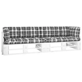 Sofá de palets 2 plazas cojines madera pino impregnada blanco von , Gartensets - Ref: Foro24-3066650, Preis: 249,09 €, Rabatt: %