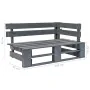Sofá de palets 2 plazas cojines gris madera de pino impregnada de , Conjuntos de jardín - Ref: Foro24-3066638, Precio: 260,03...