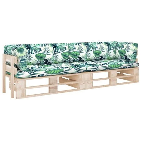 Sofá de palets 2 plazas cojines madera de pino impregnada von , Gartensets - Ref: Foro24-3066684, Preis: 271,79 €, Rabatt: %