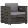 Muebles de jardín 2 piezas con cojines madera impregnada gris von , Gartensets - Ref: Foro24-3068145, Preis: 198,33 €, Rabatt: %