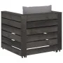 Muebles de jardín 2 piezas con cojines madera impregnada gris von , Gartensets - Ref: Foro24-3068145, Preis: 198,33 €, Rabatt: %