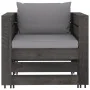 Muebles de jardín 2 piezas con cojines madera impregnada gris von , Gartensets - Ref: Foro24-3068145, Preis: 198,33 €, Rabatt: %