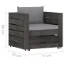 Muebles de jardín 2 piezas con cojines madera impregnada gris von , Gartensets - Ref: Foro24-3068145, Preis: 198,33 €, Rabatt: %